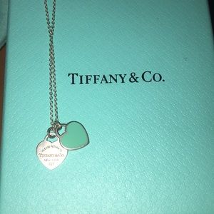 Return to Tiffany mini double heart tag pendant